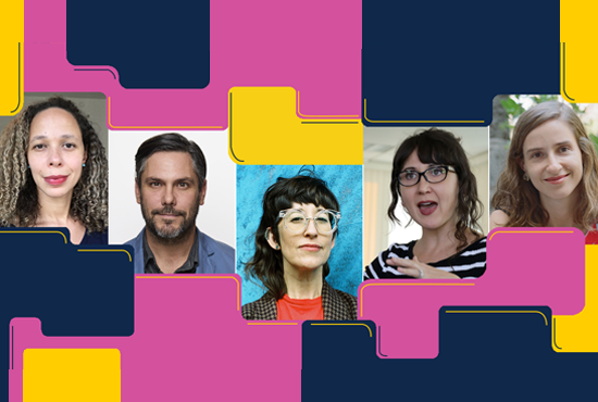 Collage of images of five new faculty